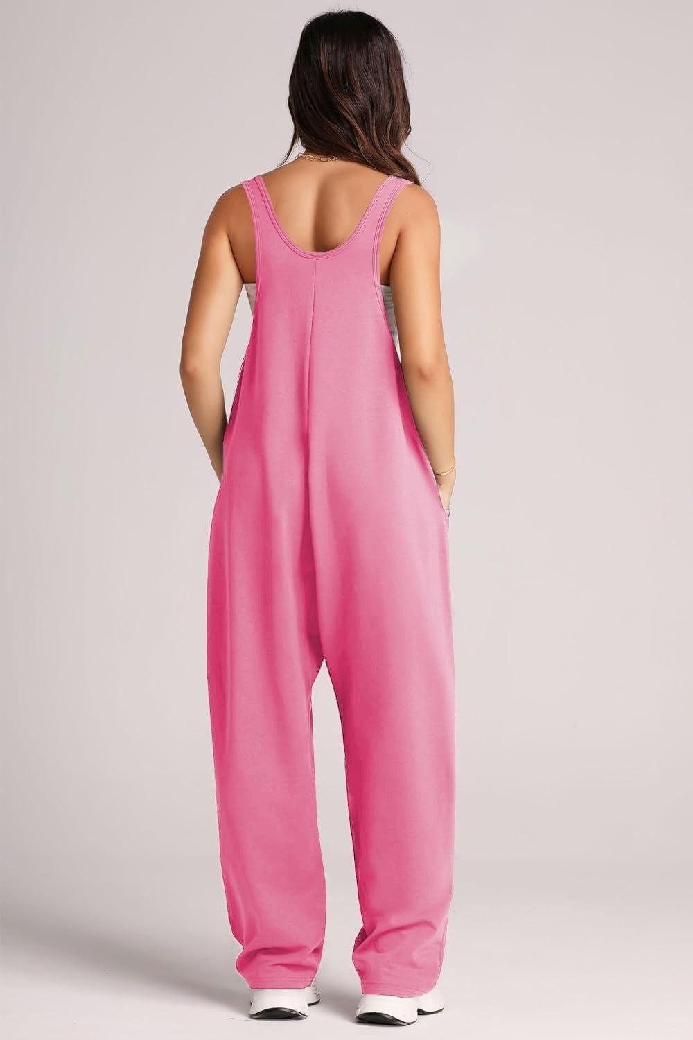 Lovelet Wide Strap Jumpsuit with Pockets - Clothes For Her Online Store