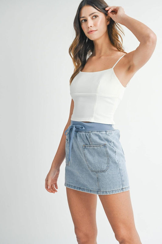 MABLE Strappy Back Cropped Cami - Clothes For Her Online Store