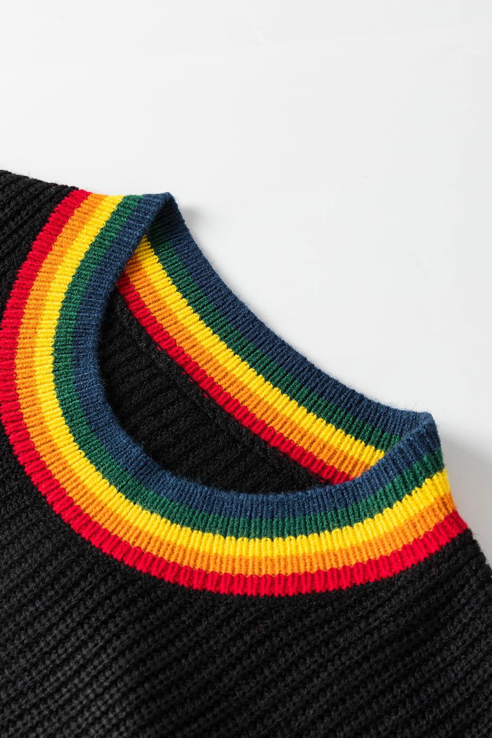 MERRY & BRIGHT Ribbed Round Neck Sweater - Clothes For Her Online Store