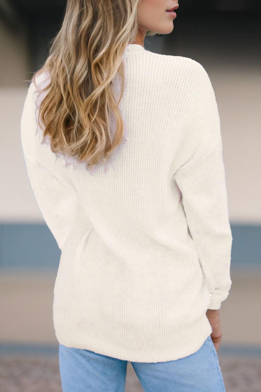 MERRY & BRIGHT Round Neck Sweater - Clothes For Her Online Store