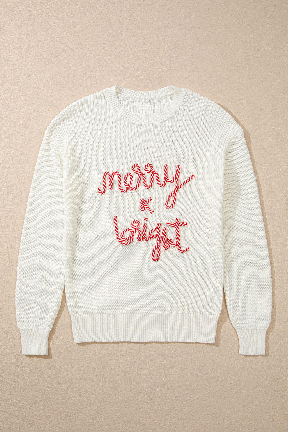 MERRY & BRIGHT Round Neck Sweater - Clothes For Her Online Store