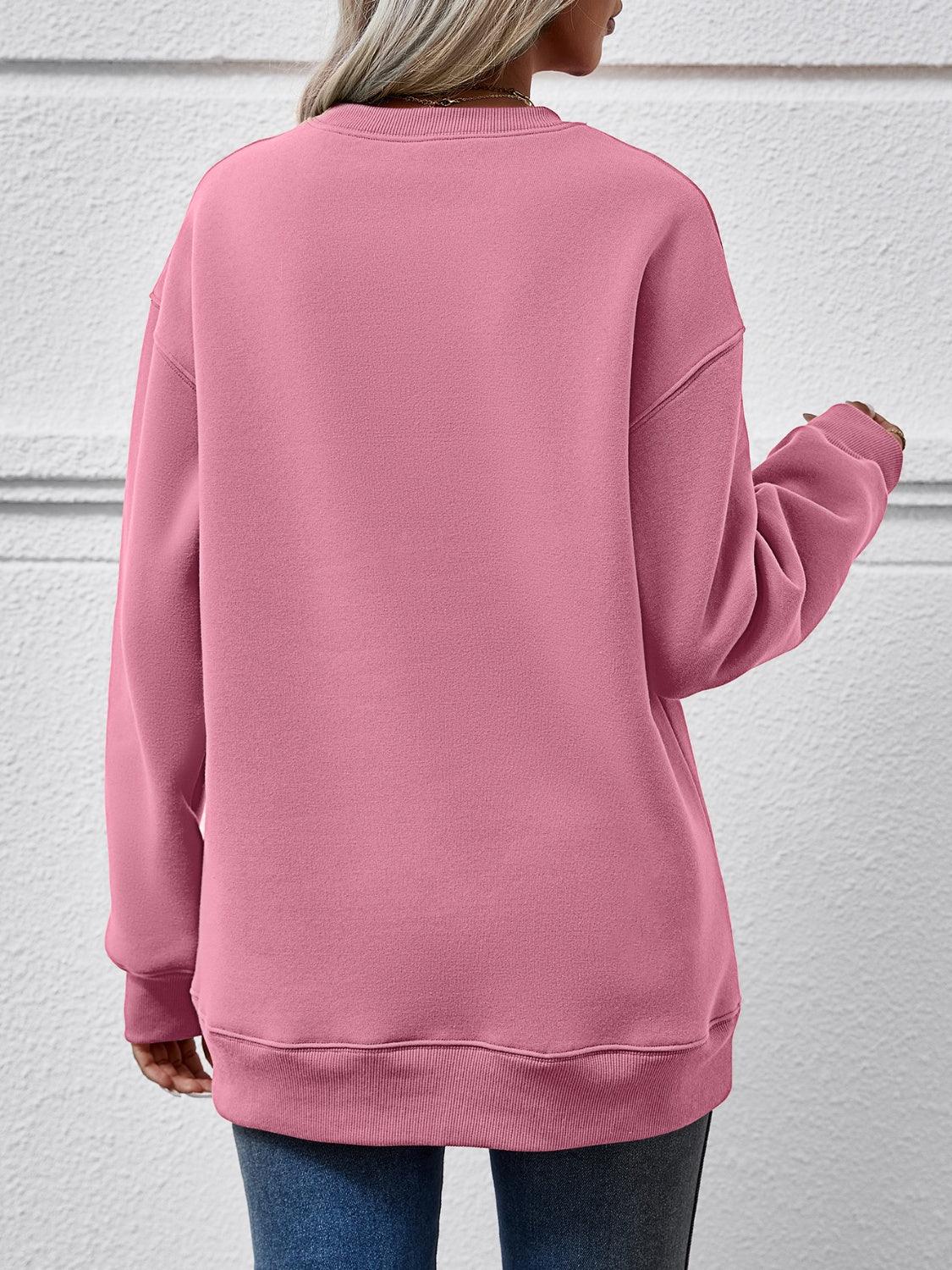MERRY CHRISTMAS Dropped Shoulder Sweatshirt - Clothes For Her Online Store
