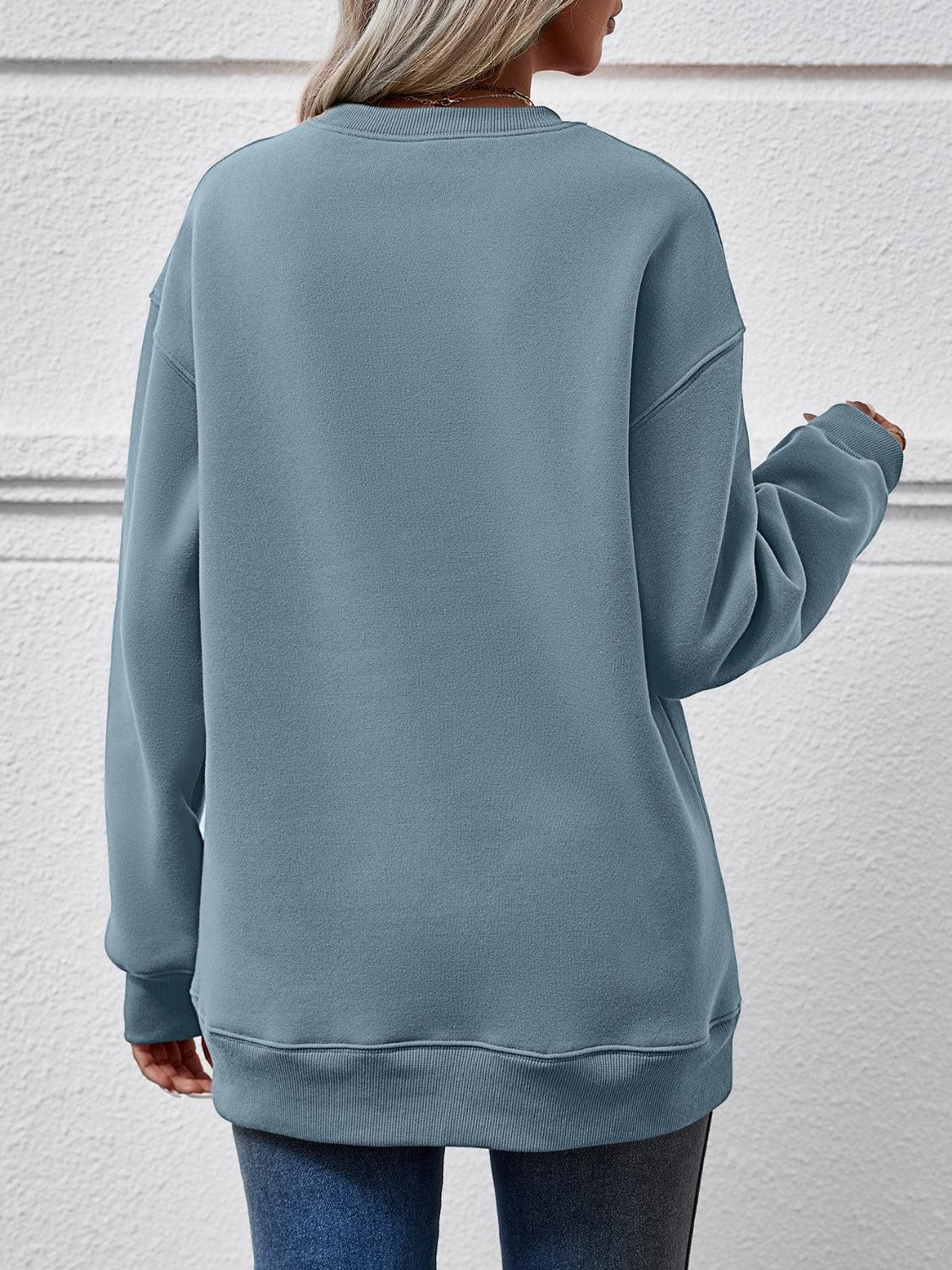 MERRY CHRISTMAS Dropped Shoulder Sweatshirt - Clothes For Her Online Store