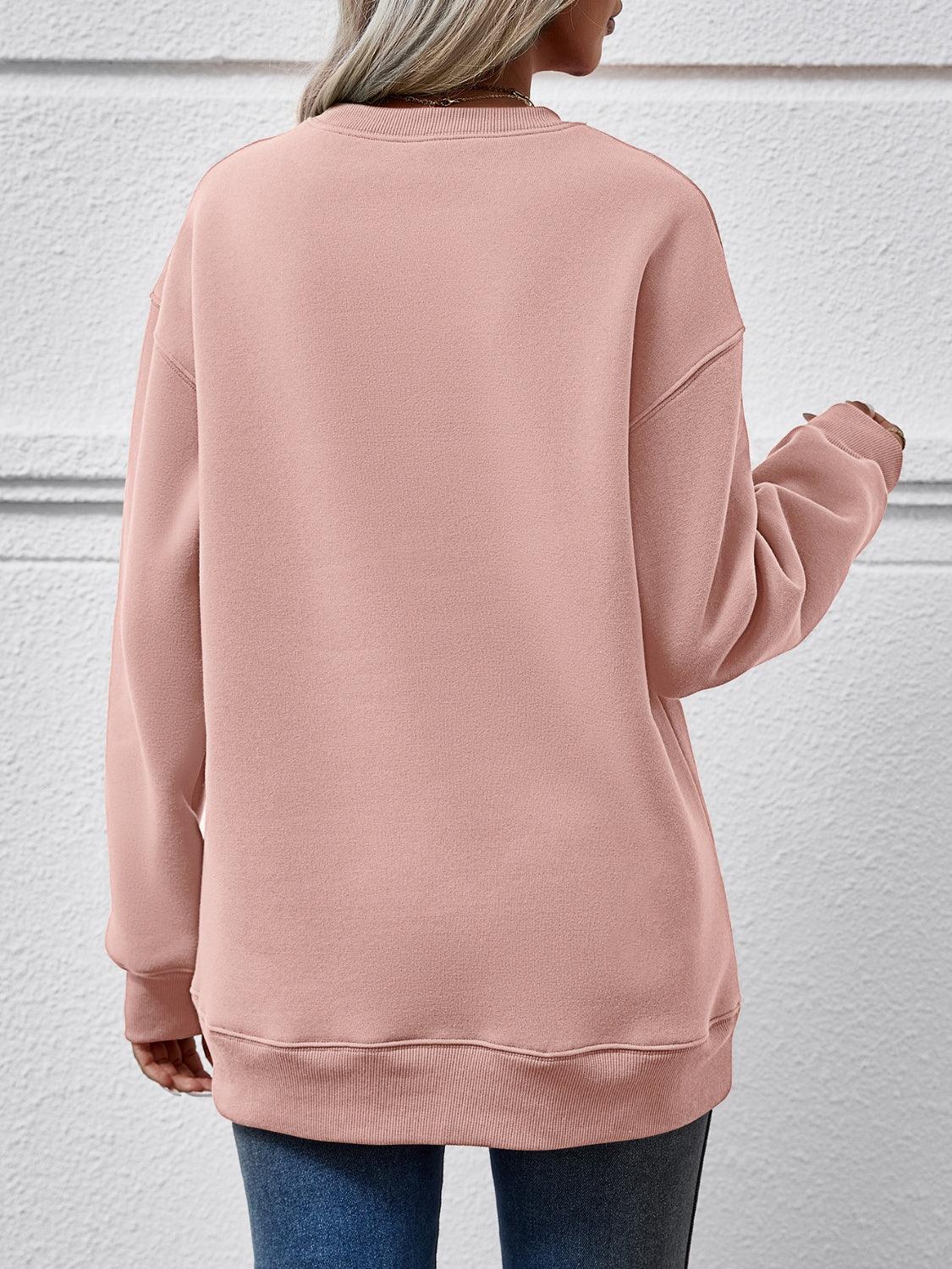 MERRY CHRISTMAS Dropped Shoulder Sweatshirt - Clothes For Her Online Store