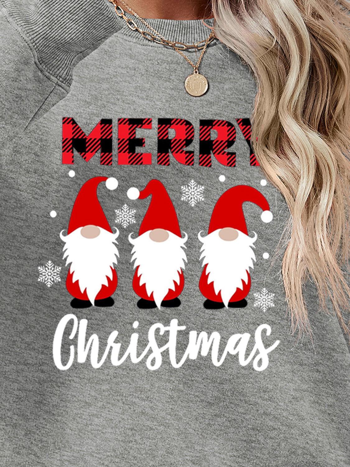 MERRY CHRISTMAS Long Sleeve Sweatshirt - Clothes For Her Online Store