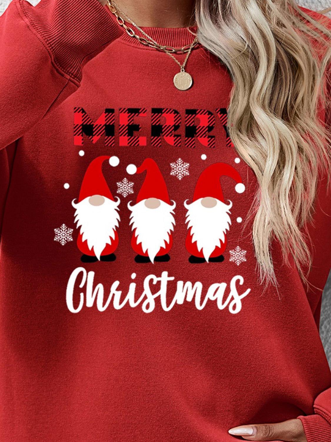 MERRY CHRISTMAS Long Sleeve Sweatshirt - Clothes For Her Online Store