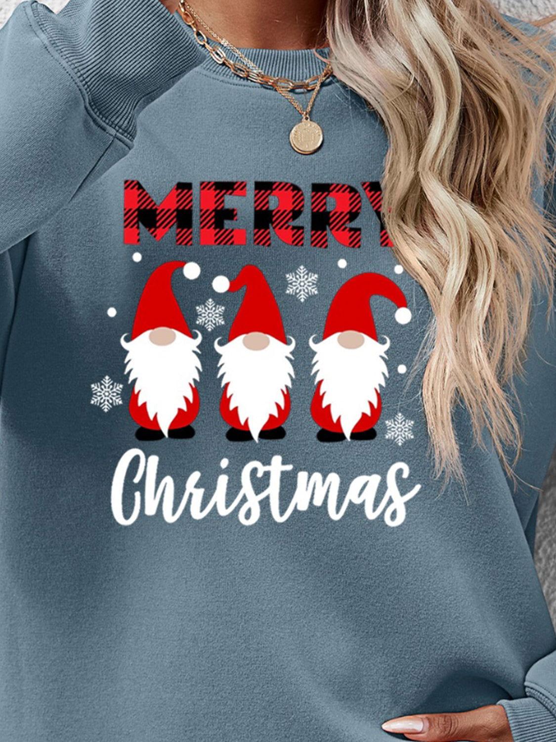 MERRY CHRISTMAS Long Sleeve Sweatshirt - Clothes For Her Online Store