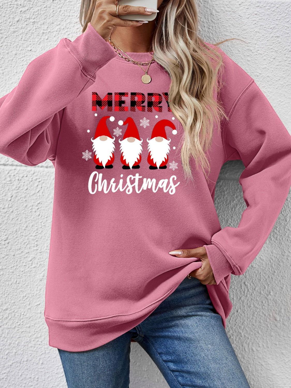 MERRY CHRISTMAS Long Sleeve Sweatshirt - Clothes For Her Online Store