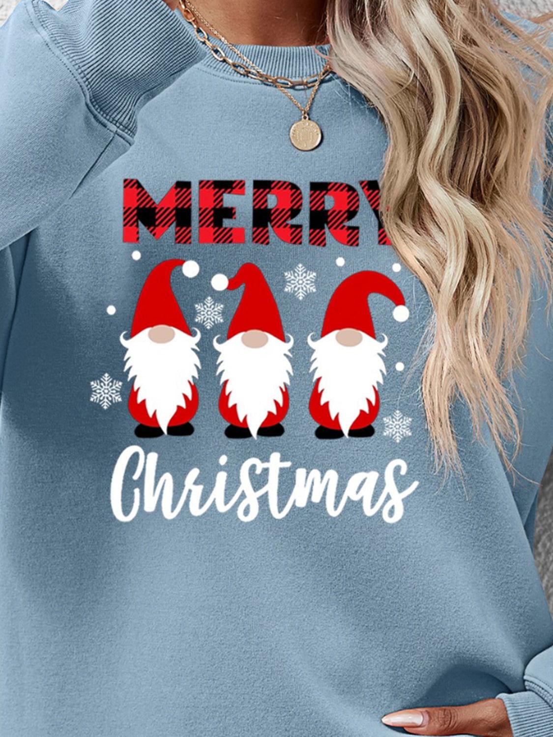 MERRY CHRISTMAS Long Sleeve Sweatshirt - Clothes For Her Online Store