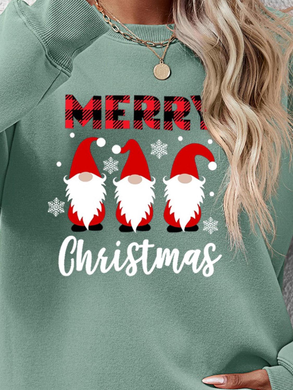 MERRY CHRISTMAS Long Sleeve Sweatshirt - Clothes For Her Online Store
