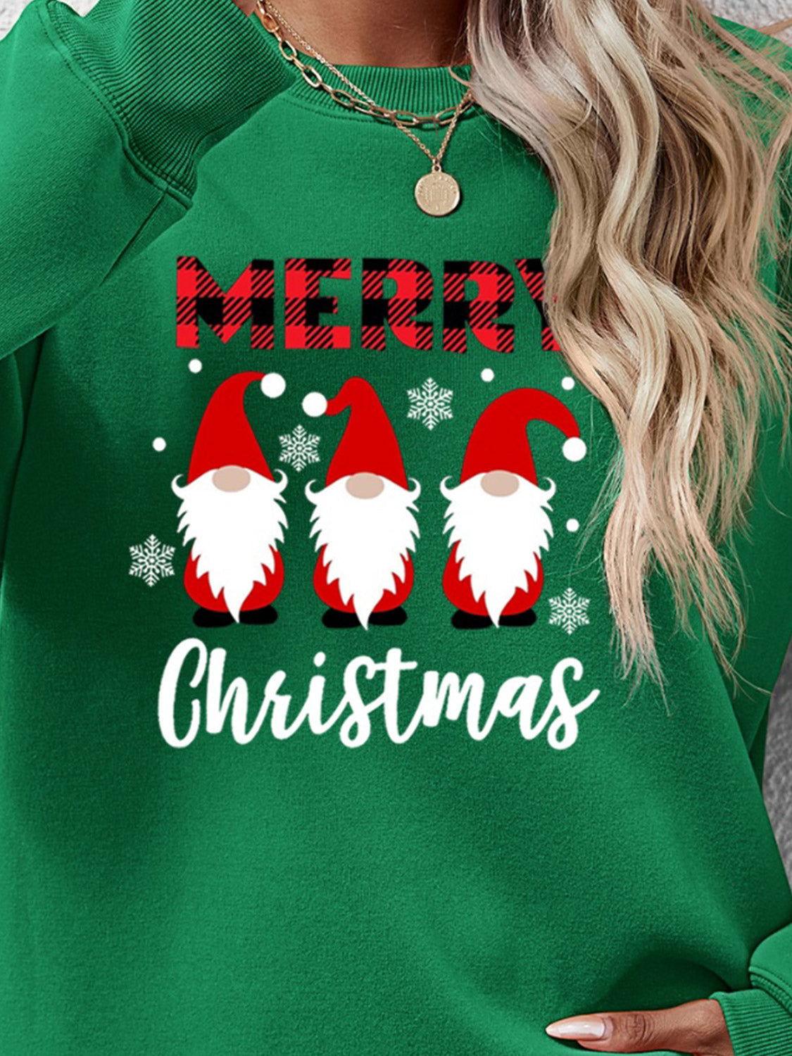 MERRY CHRISTMAS Long Sleeve Sweatshirt - Clothes For Her Online Store