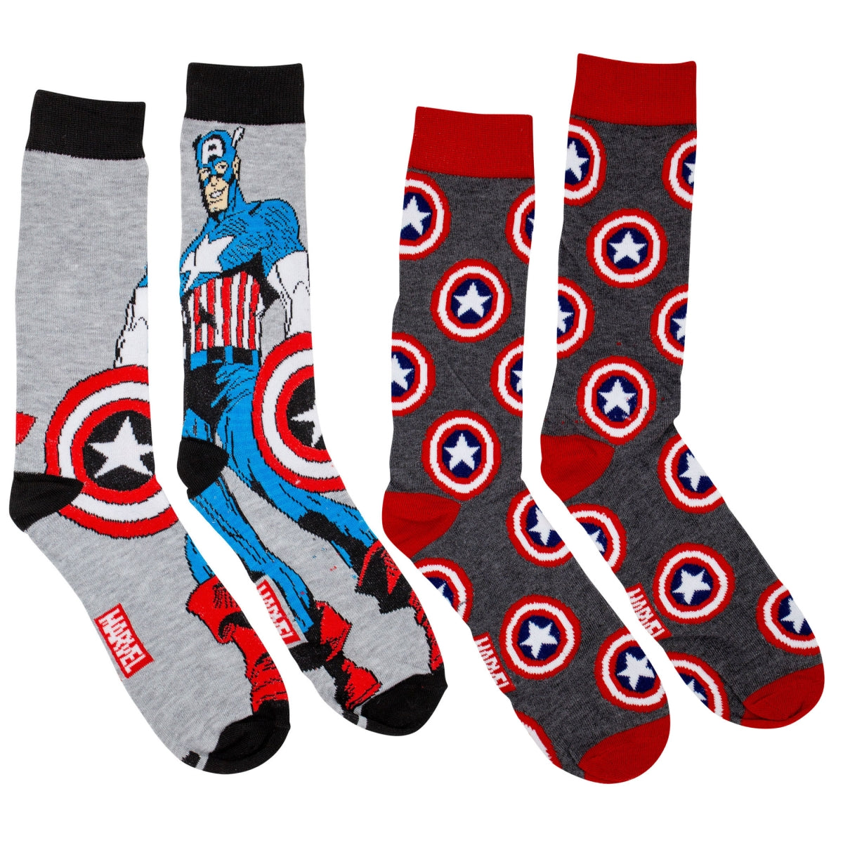 Standing Character & Symbols Crew Socks - Pack of 2