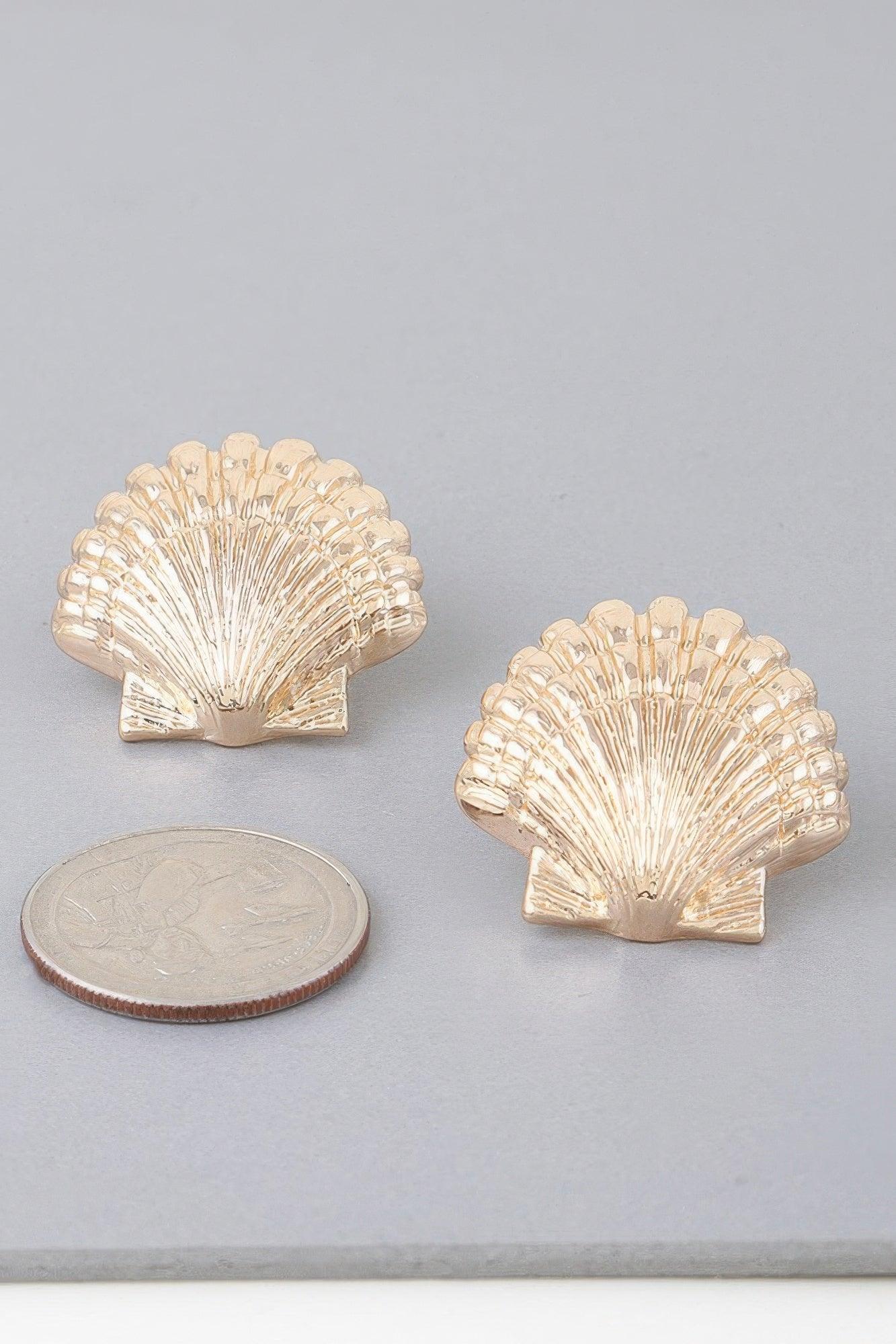 Majestic Clamshell Earrings - Clothes For Her Online Store