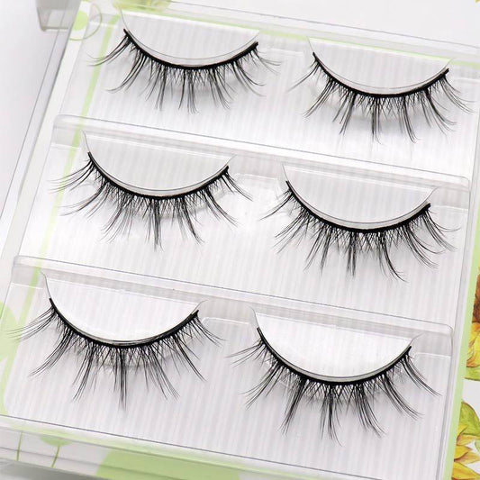 Manga Demon Eyelashes Tufted Eyelash Wispy Long Faux Lashes A-Type Natural Handmade Curl Fake Mink Lashes For Eye Makeup Cosplay - Clothes For Her Online Store