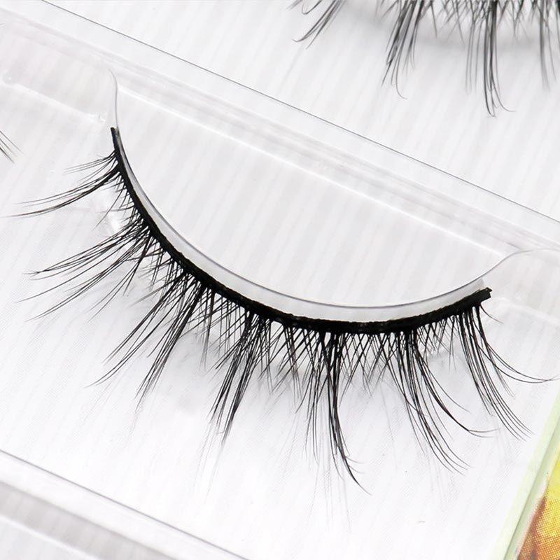 Manga Demon Eyelashes Tufted Eyelash Wispy Long Faux Lashes A-Type Natural Handmade Curl Fake Mink Lashes For Eye Makeup Cosplay - Clothes For Her Online Store
