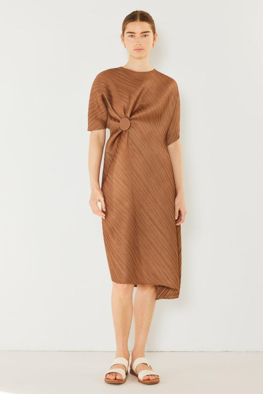 Marina West Swim Pleated Dolman Sleeve Dress - Clothes For Her Online Store