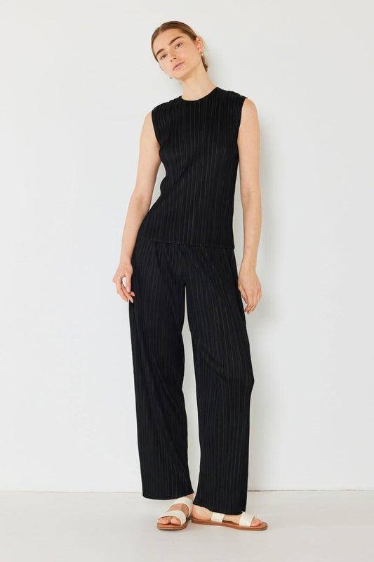 Marina West Swim Pleated Elastic-Waist Straight Pants - Clothes For Her Online Store