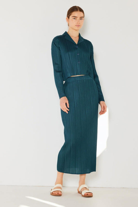 Marina West Swim Pleated Midi Pencil Skirt - Clothes For Her Online Store
