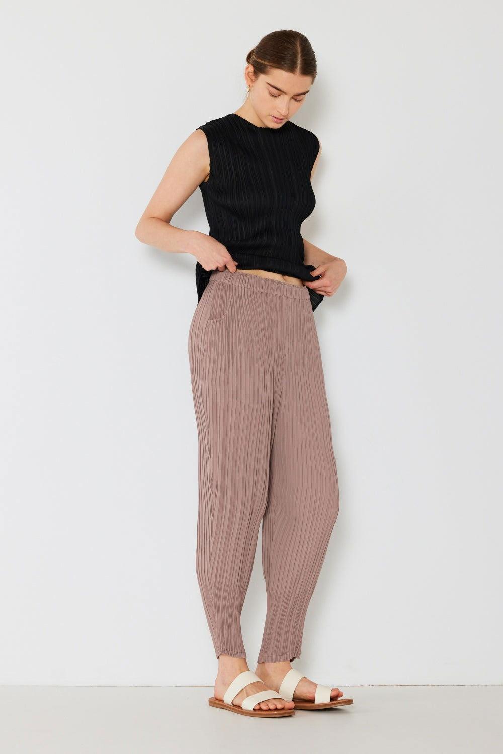 Marina West Swim Pleated Relaxed-Fit Slight Drop Crotch Jogger - Clothes For Her Online Store