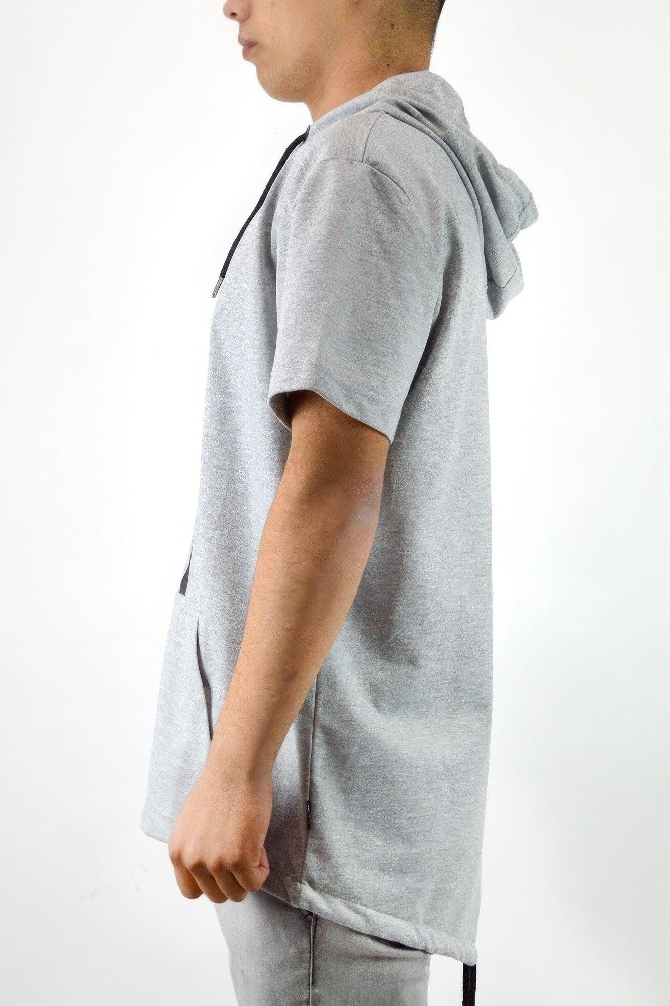Men's Casual Short Sleeve Zip-up Hoodie Tops - Clothes For Her Online Store
