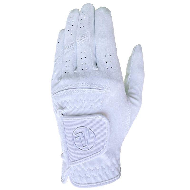 Men's White Golf Gloves; PU Wear-resistant Breathable Gloves For Left & Right Hands; Sports Clothing & Equipment - Clothes For Her Online Store