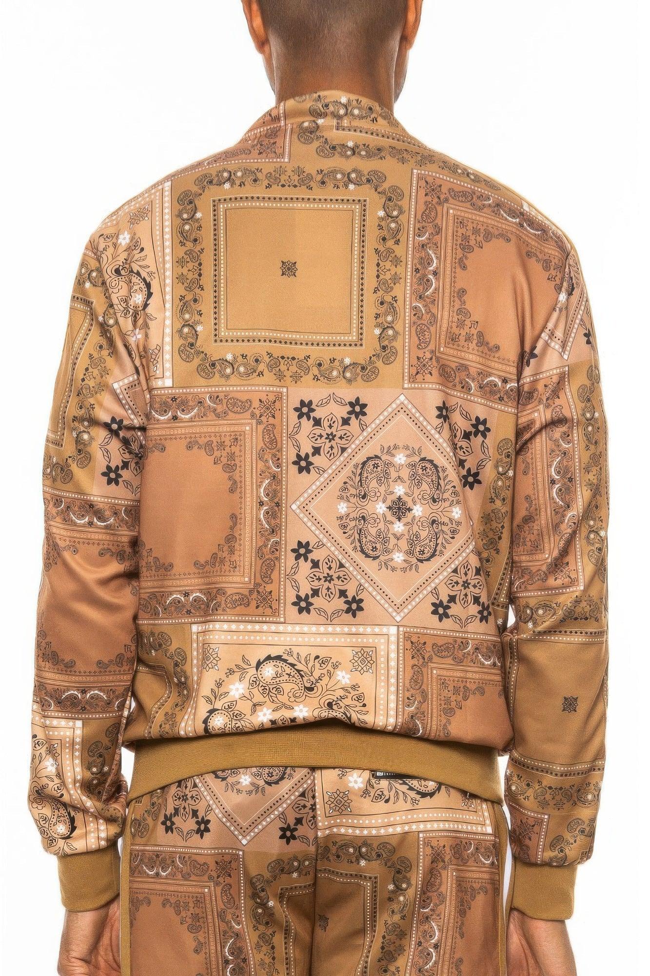 Mens Paisley Bandana Track Jacket - Clothes For Her Online Store
