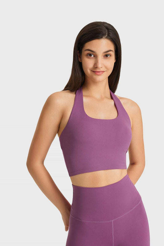 Millennia Breathable Halter Neck Sports Bra - Clothes For Her Online Store