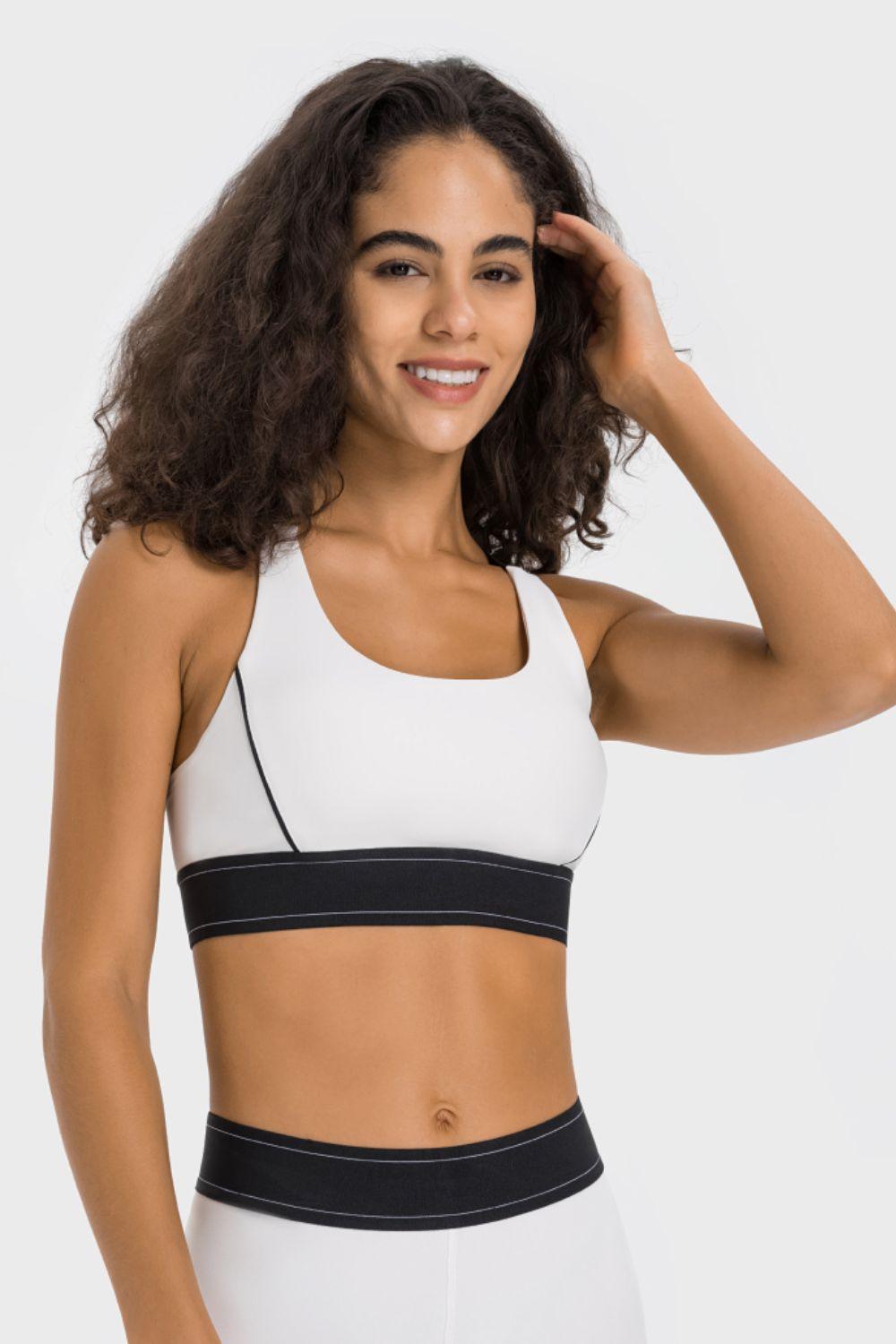 Millennia Contrast Sports Bra - Clothes For Her Online Store