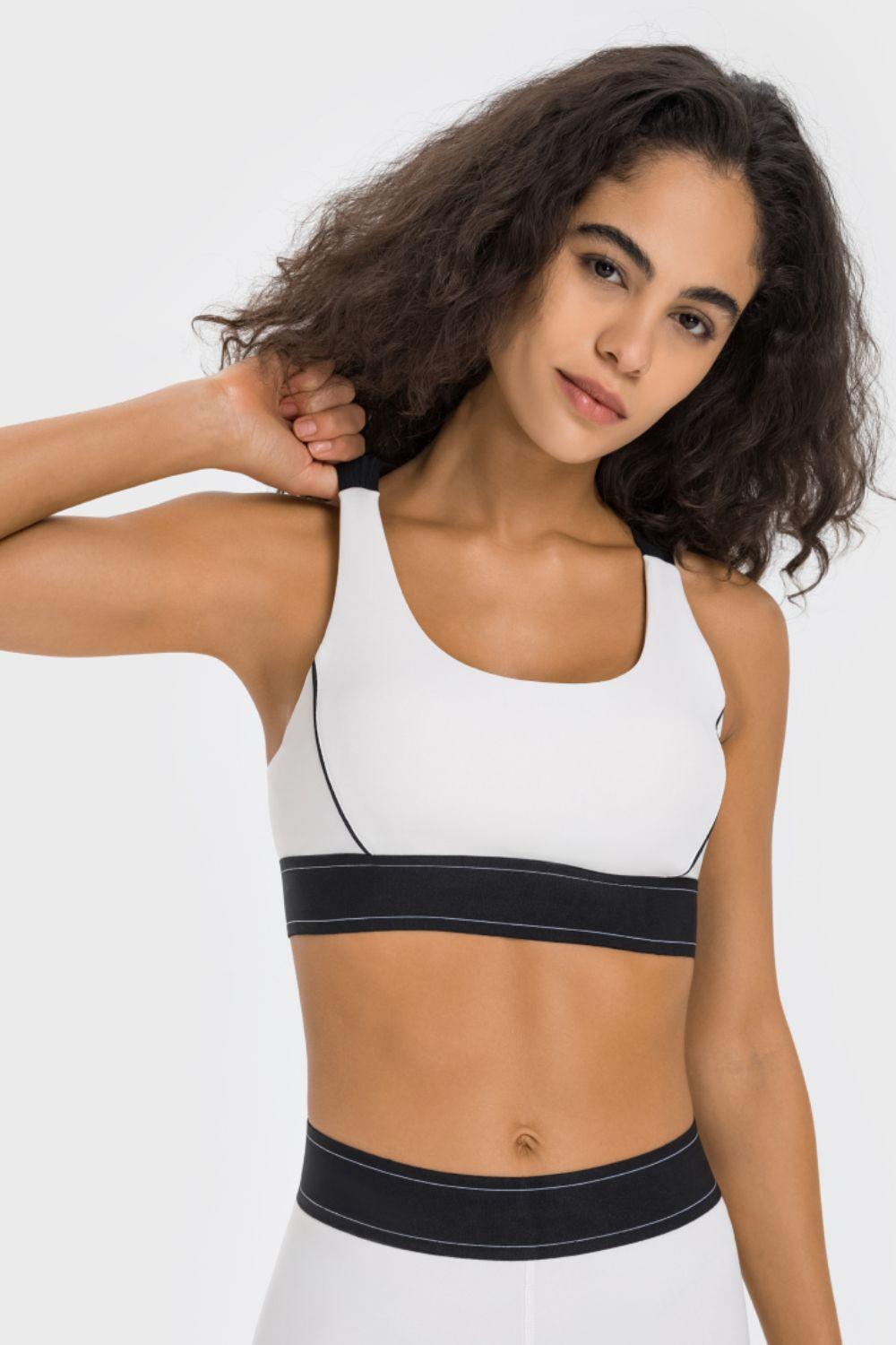 Millennia Contrast Sports Bra - Clothes For Her Online Store