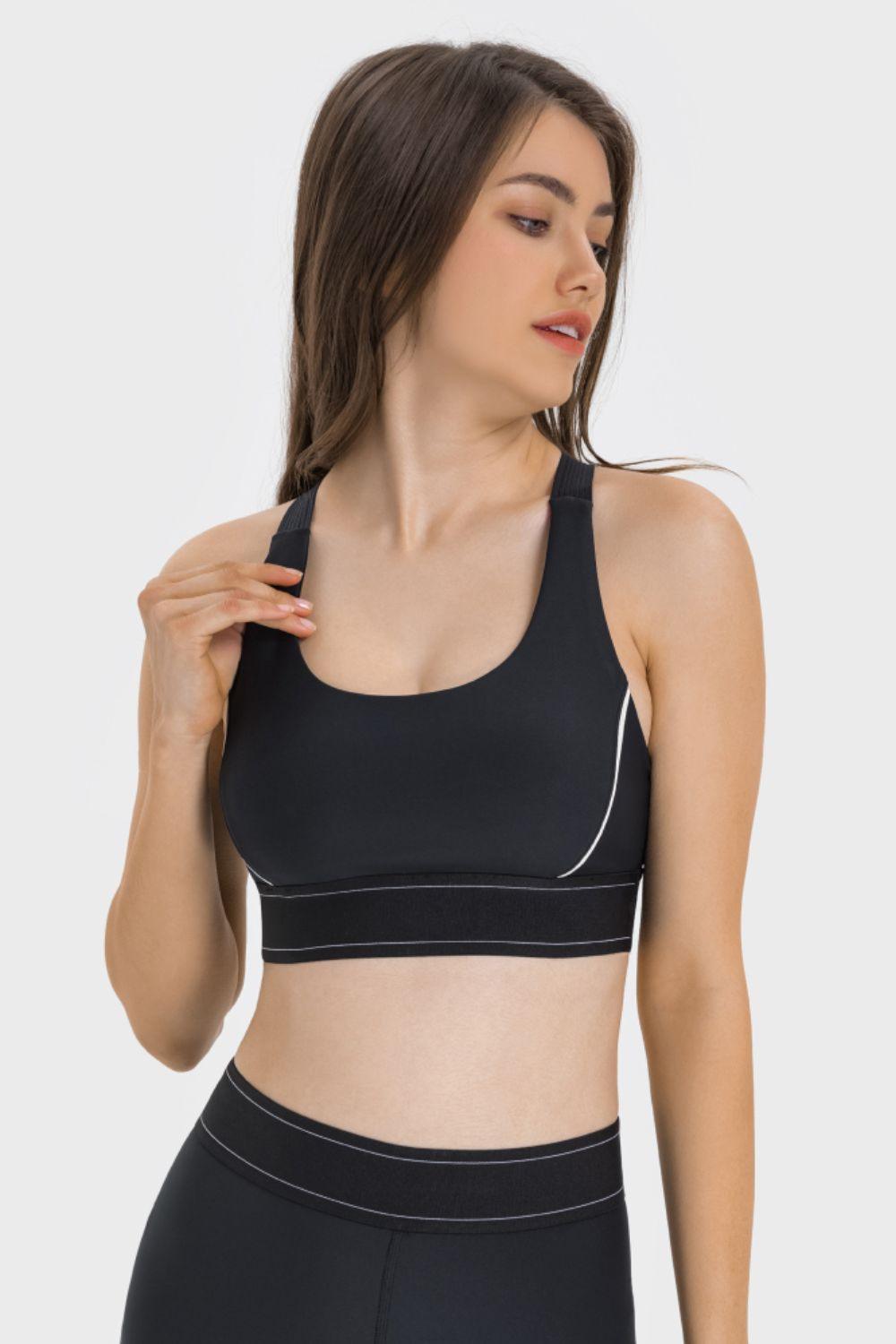 Millennia Contrast Sports Bra - Clothes For Her Online Store