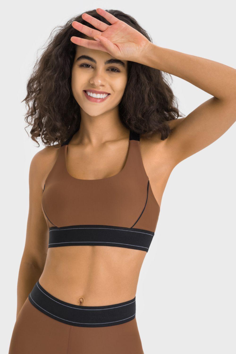 Millennia Contrast Sports Bra - Clothes For Her Online Store
