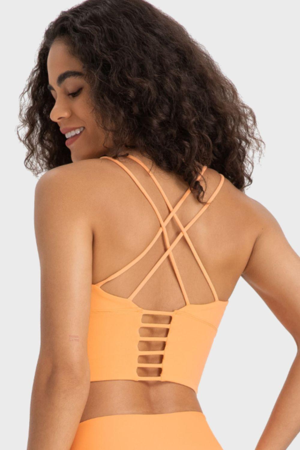 Millennia Crisscross Back Ladder Detail Sports Bra - Clothes For Her Online Store