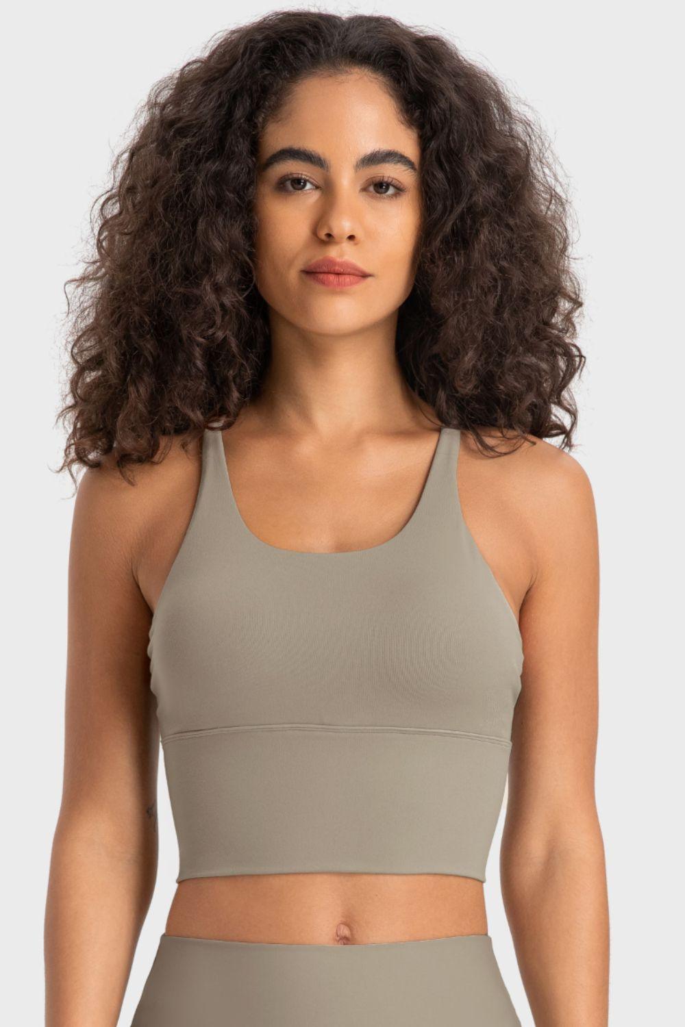 Millennia Crisscross Back Ladder Detail Sports Bra - Clothes For Her Online Store
