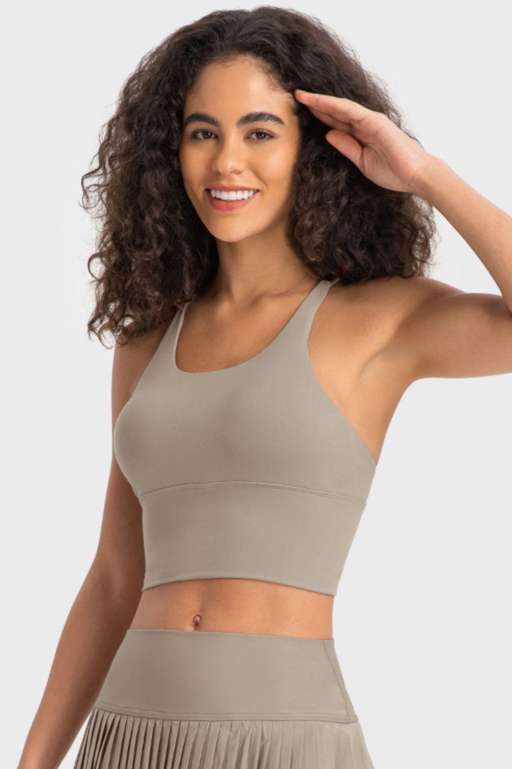 Millennia Crisscross Back Ladder Detail Sports Bra - Clothes For Her Online Store