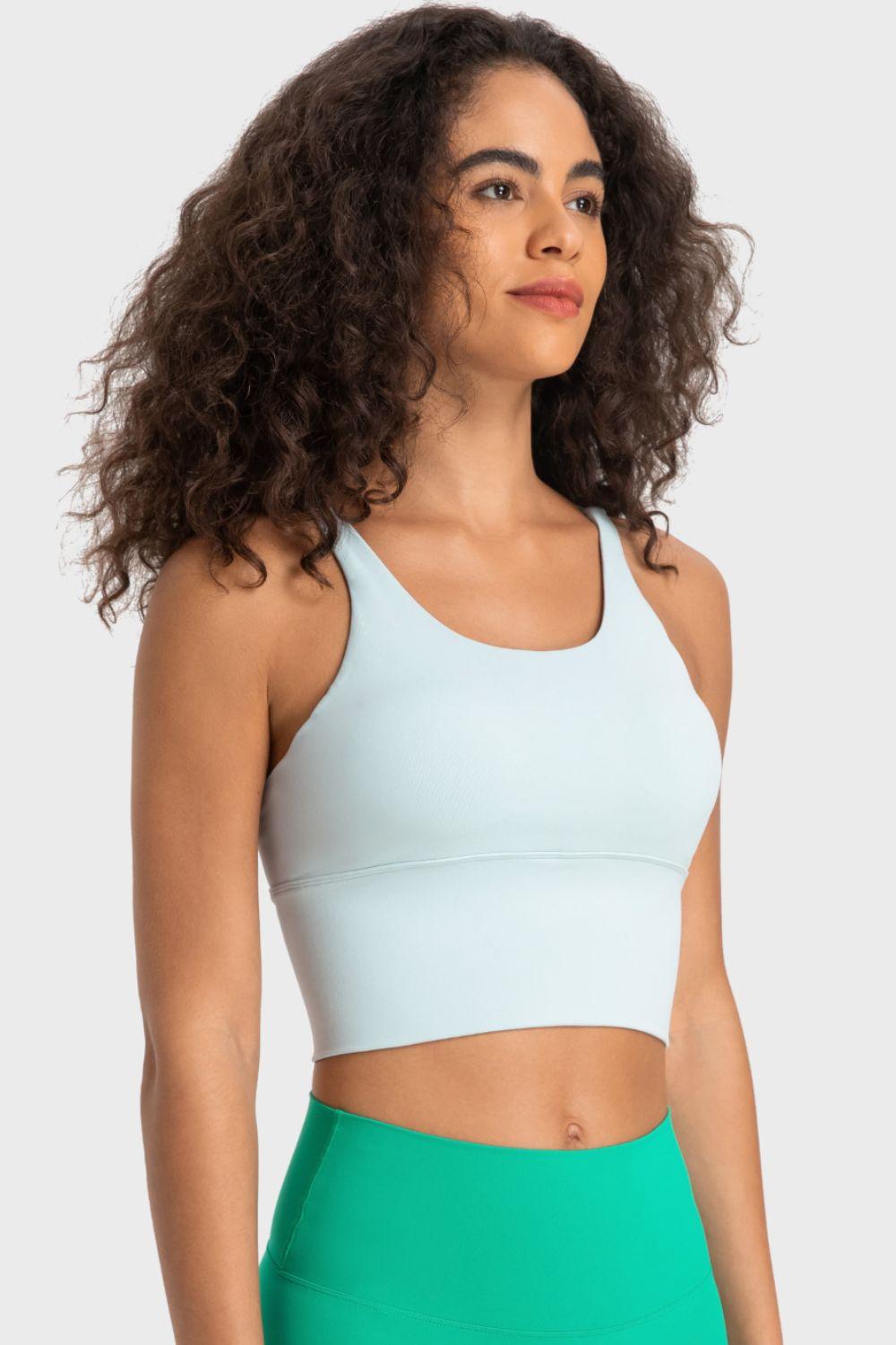 Millennia Crisscross Back Ladder Detail Sports Bra - Clothes For Her Online Store
