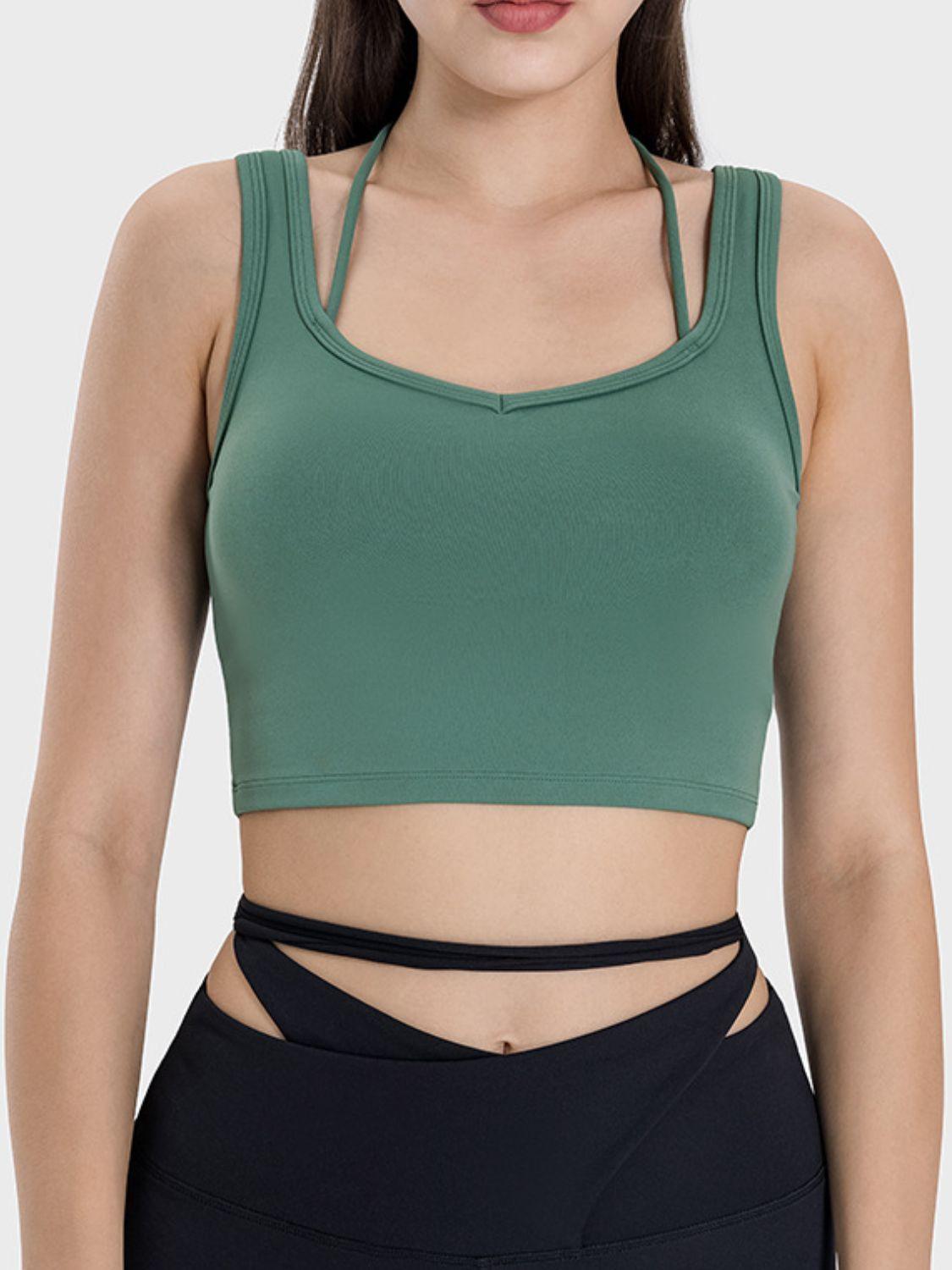 Millennia Crisscross Square Neck Active Tank - Clothes For Her Online Store