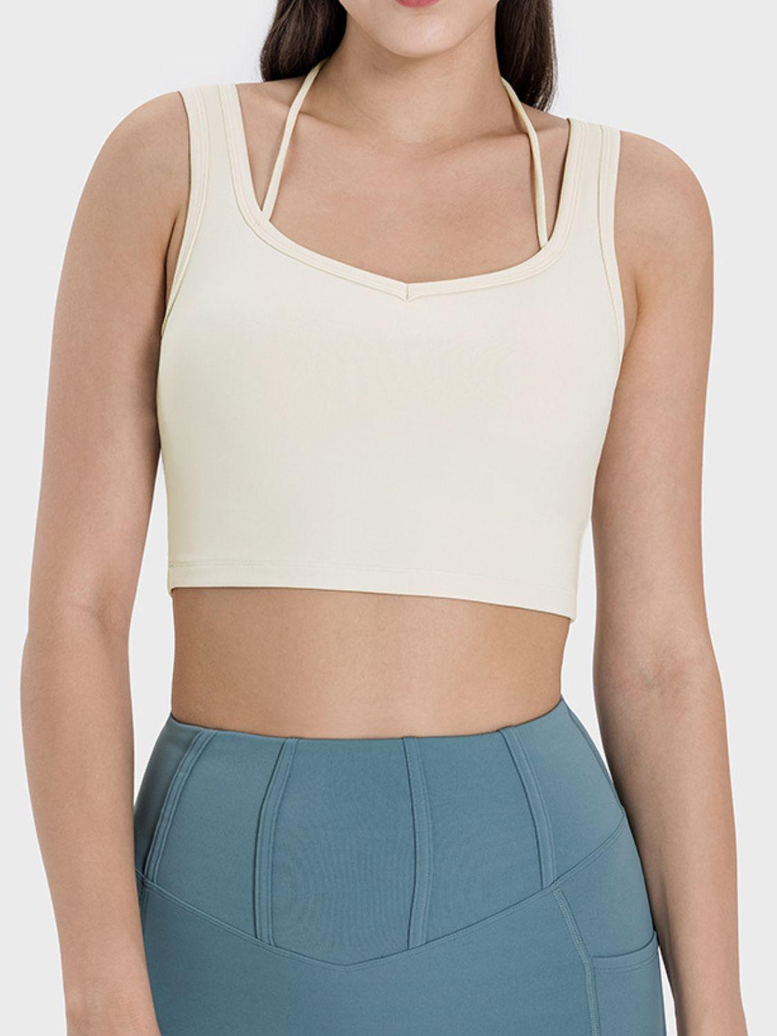 Millennia Crisscross Square Neck Active Tank - Clothes For Her Online Store