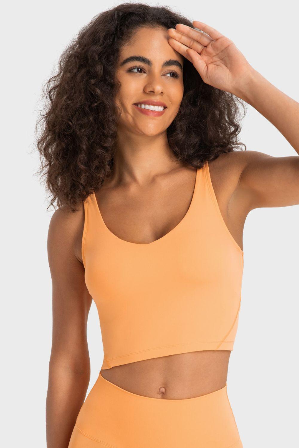 Millennia Deep V-Neck Crop Sports Bra - Clothes For Her Online Store