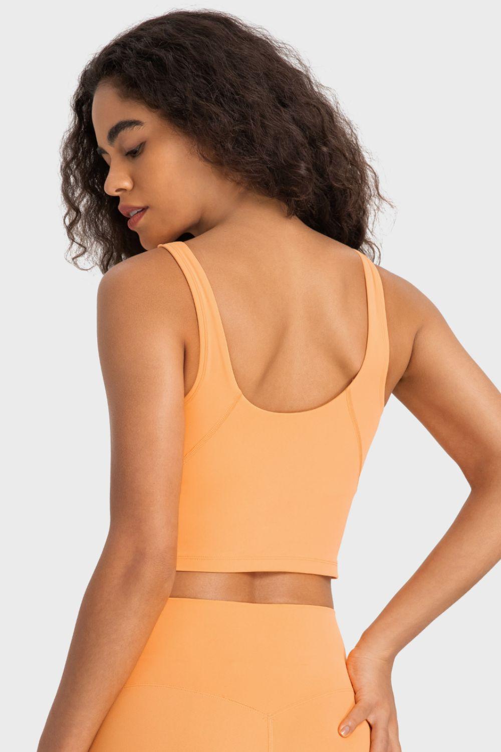 Millennia Deep V-Neck Crop Sports Bra - Clothes For Her Online Store