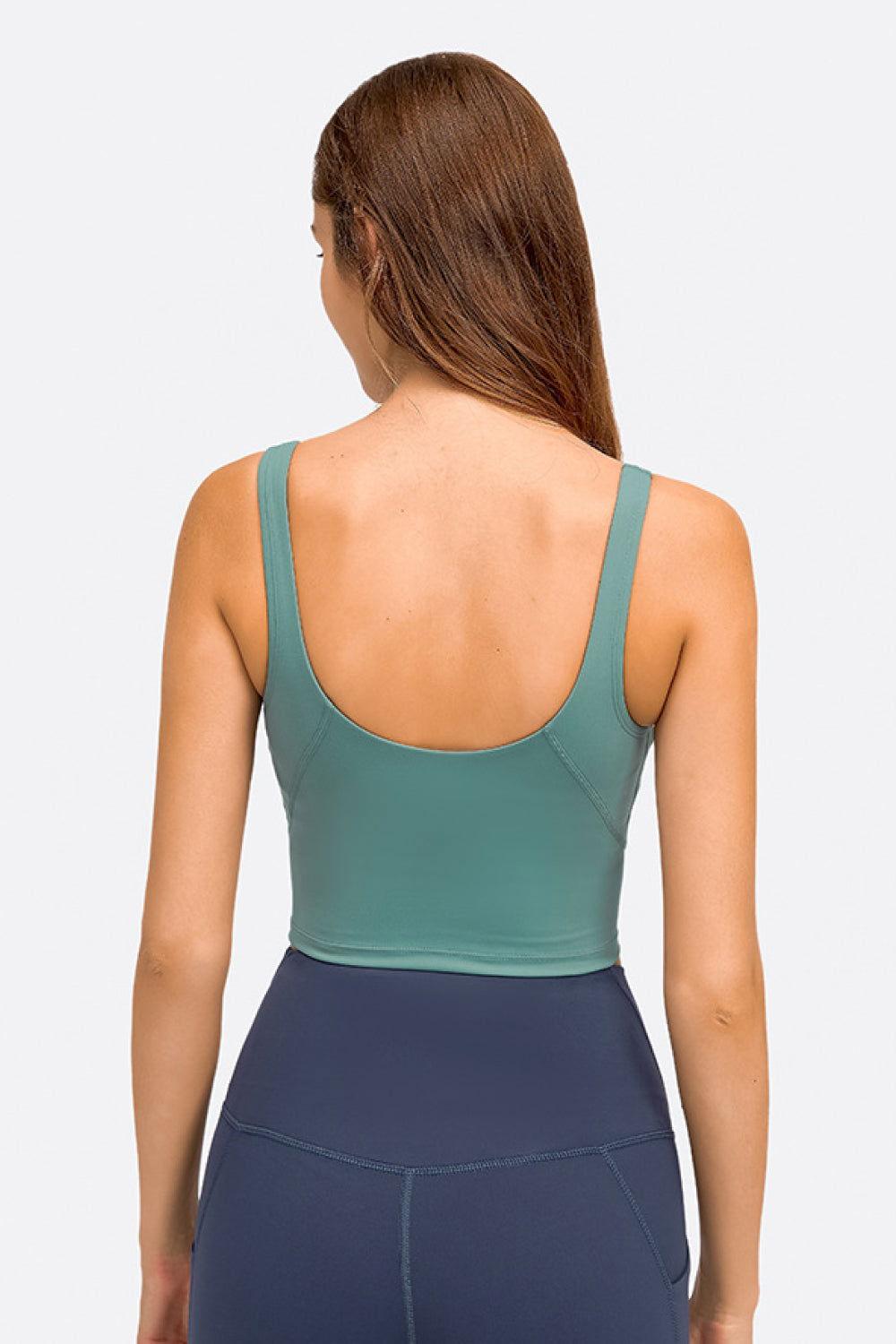 Millennia Deep V-Neck Crop Sports Bra - Clothes For Her Online Store