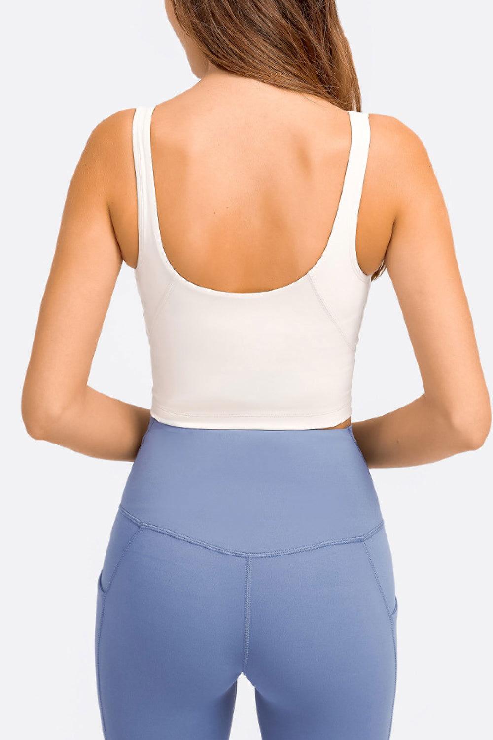 Millennia Deep V-Neck Crop Sports Bra - Clothes For Her Online Store