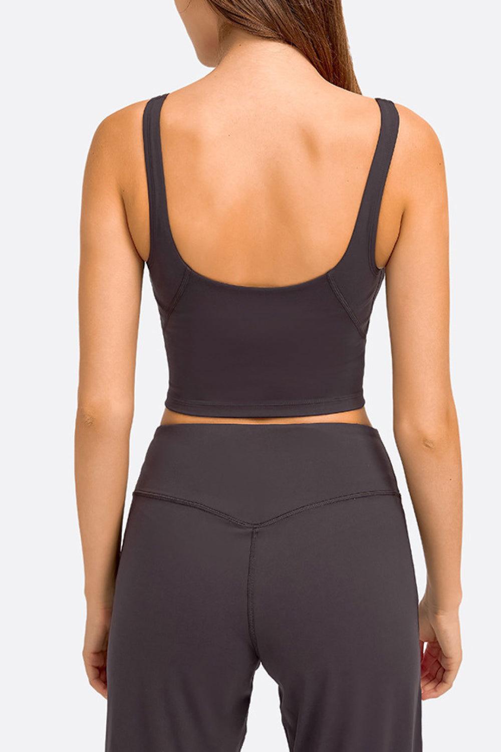 Millennia Deep V-Neck Crop Sports Bra - Clothes For Her Online Store