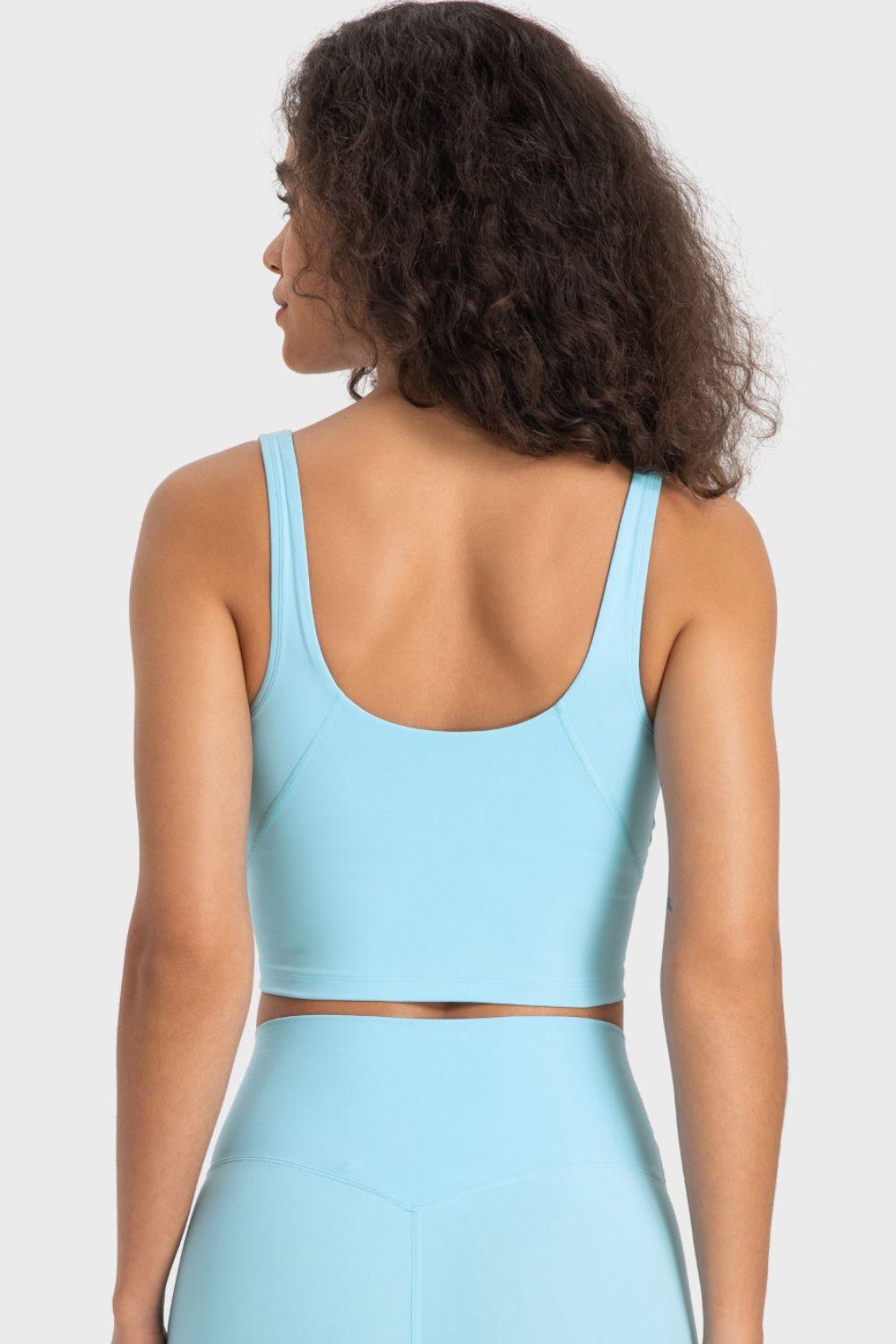 Millennia Deep V-Neck Crop Sports Bra - Clothes For Her Online Store