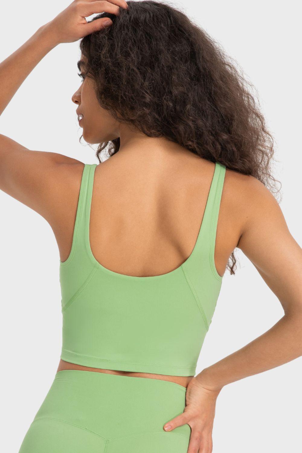 Millennia Deep V-Neck Crop Sports Bra - Clothes For Her Online Store