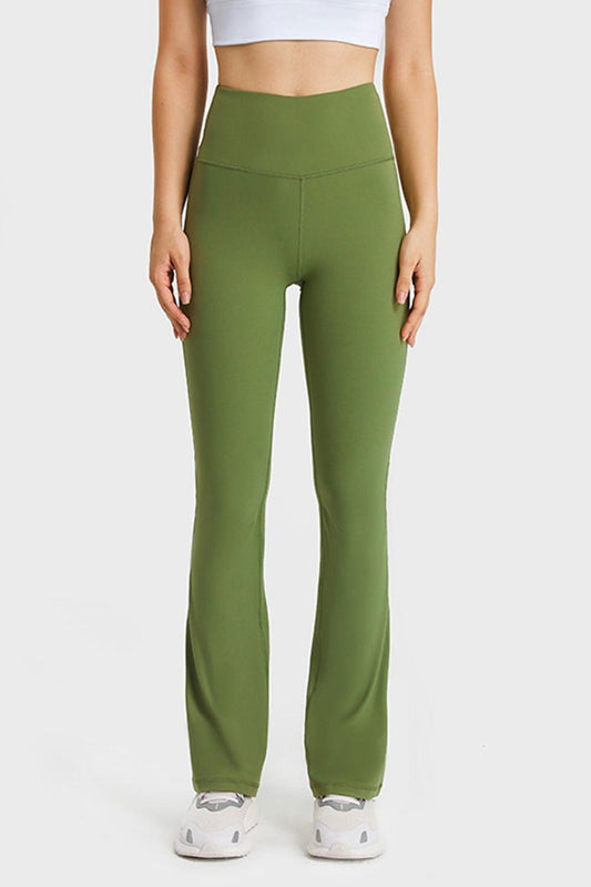 Millennia Elastic Waist Flare Yoga Pants - Clothes For Her Online Store