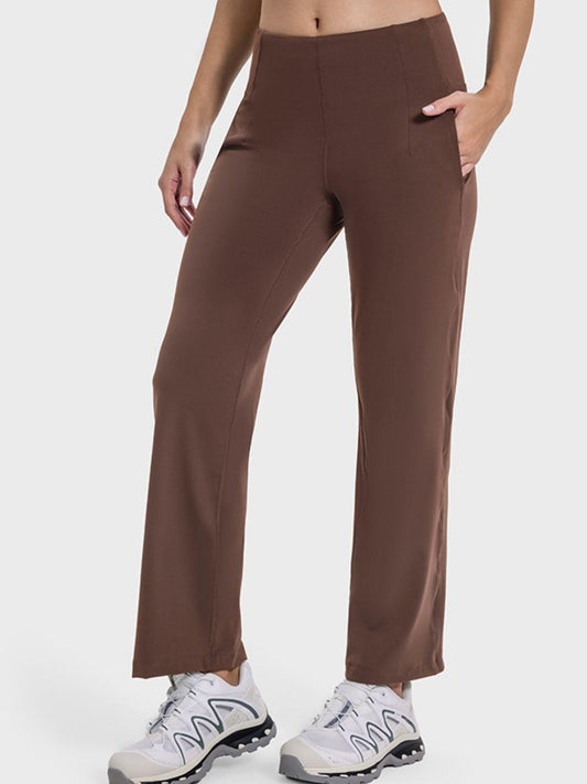 Millennia Pocketed High Waist Active Pants - Clothes For Her Online Store