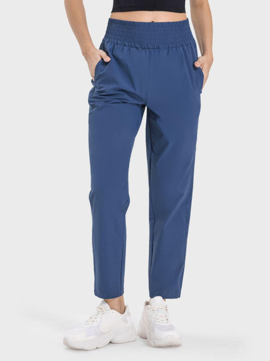 Millennia Pocketed High Waist Active Pants - Clothes For Her Online Store