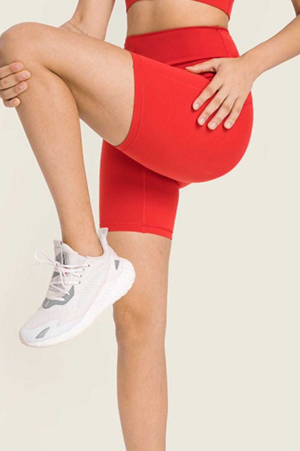 Millennia Seamless High-Rise Wide Waistband Biker Shorts - Clothes For Her Online Store