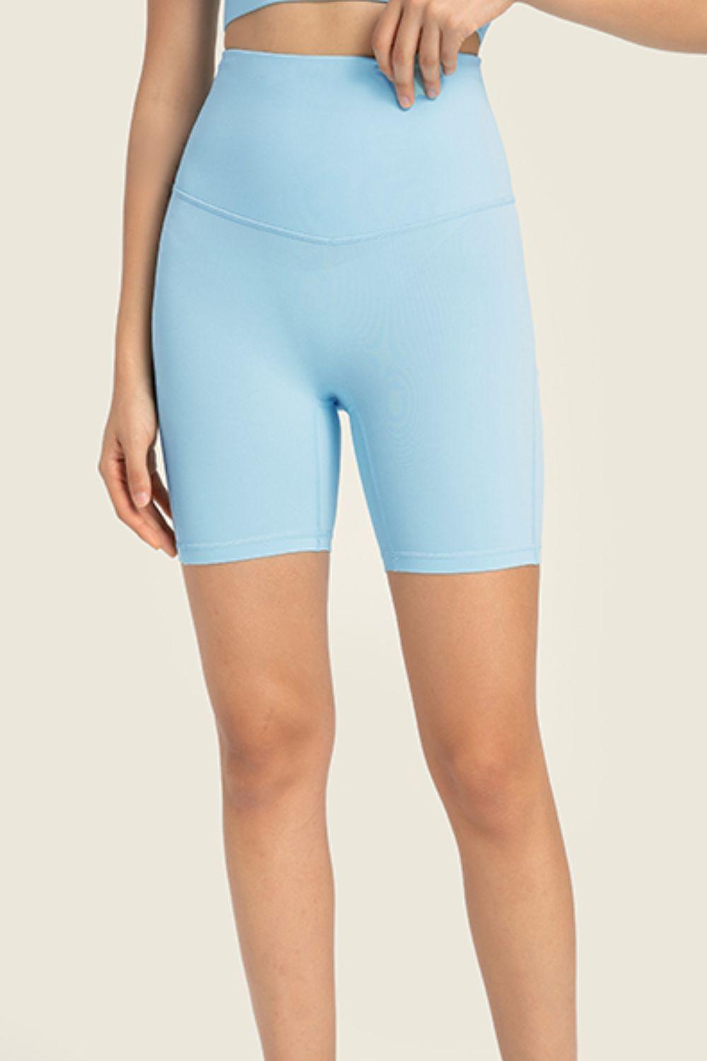 Millennia Seamless High-Rise Wide Waistband Biker Shorts - Clothes For Her Online Store