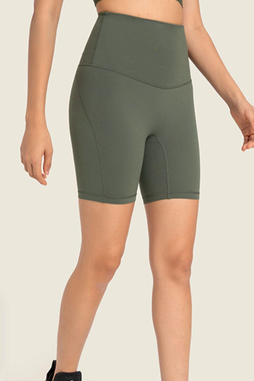 Millennia Seamless High-Rise Wide Waistband Biker Shorts - Clothes For Her Online Store